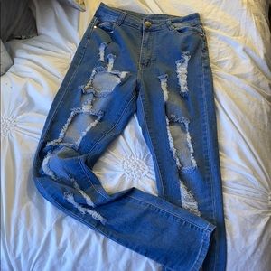 Ripped fashion nova jeans